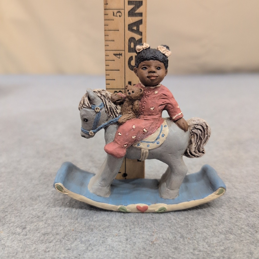 All Gods Children Sally Rocking Horse Figurine Martha Holcombe COA 1507 - Picture 6 of 8